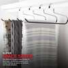 image:imageBlanket Hangers Set of 6 Heavy Duty Stainless Steel Hanger with Black Vinyl Nonslip Coating  Great for Closet Storage of Quilts Comforters Bedding Table Cloths Towels Rugs and Sleeping Bags12 Pack