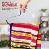 image:imageBlanket Hangers Set of 6 Heavy Duty Stainless Steel Hanger with Black Vinyl Nonslip Coating  Great for Closet Storage of Quilts Comforters Bedding Table Cloths Towels Rugs and Sleeping Bags12 Pack