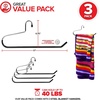 image:imageBlanket Hangers Set of 6 Heavy Duty Stainless Steel Hanger with Black Vinyl Nonslip Coating  Great for Closet Storage of Quilts Comforters Bedding Table Cloths Towels Rugs and Sleeping Bags3 Pack