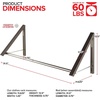 image:imageDouble Foldable Clothing Rack w Extension Rod WallMounted Retractable Clothes Hanger for Laundry Dryer Room Hanging Drying Rod Small Collapsible Folding Garment Racks Dorm Accessories BlackGray