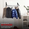 image:imageDouble Foldable Clothing Rack w Extension Rod WallMounted Retractable Clothes Hanger for Laundry Dryer Room Hanging Drying Rod Small Collapsible Folding Garment Racks Dorm Accessories BlackBlack