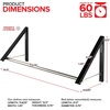 image:imageDouble Foldable Clothing Rack w Extension Rod WallMounted Retractable Clothes Hanger for Laundry Dryer Room Hanging Drying Rod Small Collapsible Folding Garment Racks Dorm Accessories BlackBlack
