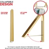 image:imageDouble Foldable Clothing Rack w Extension Rod WallMounted Retractable Clothes Hanger for Laundry Dryer Room Hanging Drying Rod Small Collapsible Folding Garment Racks Dorm Accessories BlackGold