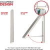 image:imageDouble Foldable Clothing Rack w Extension Rod WallMounted Retractable Clothes Hanger for Laundry Dryer Room Hanging Drying Rod Small Collapsible Folding Garment Racks Dorm Accessories BlackChrome