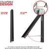 image:imageDouble Foldable Clothing Rack w Extension Rod WallMounted Retractable Clothes Hanger for Laundry Dryer Room Hanging Drying Rod Small Collapsible Folding Garment Racks Dorm Accessories BlackBlack