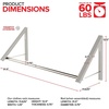 image:imageDouble Foldable Clothing Rack w Extension Rod WallMounted Retractable Clothes Hanger for Laundry Dryer Room Hanging Drying Rod Small Collapsible Folding Garment Racks Dorm Accessories BlackChrome