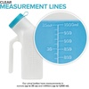 image:imageMale Urine Bottles 2 Pack 35 oz Portable Urinals for Men Spill Proof Nighttime Pee Bottles for Men with ScrewOn Lid Travel Urinals for Seniors with EasytoRead Measurement Lines1