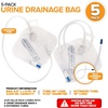 image:imageRUSCH Urine Drainage Bag with 18 Extended Tube 5 Pack  Urine Bag with AntiReflux Chamber with SplashResistant Drain Spout  2000 mL Vinyl Urine Bags for Men  40 Tube Drainage  Stock Your Home5 Pack