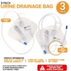 image:imageRUSCH Urine Drainage Bag with 18 Extended Tube 5 Pack  Urine Bag with AntiReflux Chamber with SplashResistant Drain Spout  2000 mL Vinyl Urine Bags for Men  40 Tube Drainage  Stock Your Home3 Pack