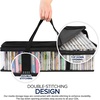 image:imageStock Your Home CD Storage Bags 2 Pack  Transparent PVC Media Storage  Water Resistant Holder Case With Handles  Clear Plastic Carrying Game Bag for Albums Video Games Books2 Pack