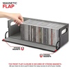 image:imageStock Your Home CD Storage Box Organizer Shelf for Movie Cases DVDs Cassette Tape Display Stand Disc Holder Can Store Up to 40 CDs Faux Leather BrownBlack