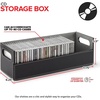 image:imageStock Your Home CD Storage Box Organizer Shelf for Movie Cases DVDs Cassette Tape Display Stand Disc Holder Can Store Up to 40 CDs Faux Leather BrownBlack