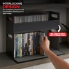 image:imageStock Your Home CD Storage Box Organizer Shelf for Movie Cases DVDs Cassette Tape Display Stand Disc Holder Can Store Up to 40 CDs Faux Leather BrownBlack