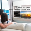 image:imageStock Your Home CD Storage Box Organizer Shelf for Movie Cases DVDs Cassette Tape Display Stand Disc Holder Can Store Up to 40 CDs Faux Leather BrownGrayEspresso