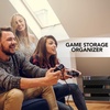 image:imageStock Your Home CD Storage Box Organizer Shelf for Movie Cases DVDs Cassette Tape Display Stand Disc Holder Can Store Up to 40 CDs Faux Leather BrownGrayEspresso