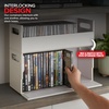 image:imageStock Your Home CD Storage Box Organizer Shelf for Movie Cases DVDs Cassette Tape Display Stand Disc Holder Can Store Up to 40 CDs Faux Leather BrownWhite