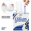 image:imageStock Your Home Clear 2 Gallon Trash Bag 200 Pack UnScented Small Garbage Bags for Bathroom Can Mini Waste Basket Liner Plastic Liners for Office Trashcan and Dog Poop Bulk Household Supplies50 Count Pack of 4