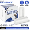 image:imageStock Your Home Clear 2 Gallon Trash Bag 200 Pack UnScented Small Garbage Bags for Bathroom Can Mini Waste Basket Liner Plastic Liners for Office Trashcan and Dog Poop Bulk Household Supplies200 Pack