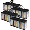image:imageStock Your Home DVD Storage Bags Set of 2 Media Organizer Bag for DVDs CDs Blu Ray Disc Movie Cases VHS Box Video Game Disks Clear Plastic Holders with Carrying Handles and Zipper  BlackBlack