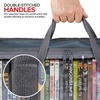 image:imageStock Your Home DVD Storage Bags Set of 2 Media Organizer Bag for DVDs CDs Blu Ray Disc Movie Cases VHS Box Video Game Disks Clear Plastic Holders with Carrying Handles and Zipper  BlackGray