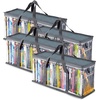 image:imageStock Your Home DVD Storage Bags Set of 2 Media Organizer Bag for DVDs CDs Blu Ray Disc Movie Cases VHS Box Video Game Disks Clear Plastic Holders with Carrying Handles and Zipper  BlackGray