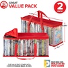image:imageStock Your Home DVD Storage Bags Set of 2 Media Organizer Bag for DVDs CDs Blu Ray Disc Movie Cases VHS Box Video Game Disks Clear Plastic Holders with Carrying Handles and Zipper  BlackRed