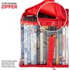 image:imageStock Your Home DVD Storage Bags Set of 2 Media Organizer Bag for DVDs CDs Blu Ray Disc Movie Cases VHS Box Video Game Disks Clear Plastic Holders with Carrying Handles and Zipper  BlackRed