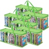 image:imageStock Your Home DVD Storage Bags Set of 2 Media Organizer Bag for DVDs CDs Blu Ray Disc Movie Cases VHS Box Video Game Disks Clear Plastic Holders with Carrying Handles and Zipper  BlackGreen