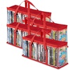 image:imageStock Your Home DVD Storage Bags Set of 2 Media Organizer Bag for DVDs CDs Blu Ray Disc Movie Cases VHS Box Video Game Disks Clear Plastic Holders with Carrying Handles and Zipper  BlackRed