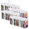 image:imageStock Your Home DVD Storage Bags Set of 2 Media Organizer Bag for DVDs CDs Blu Ray Disc Movie Cases VHS Box Video Game Disks Clear Plastic Holders with Carrying Handles and Zipper  BlackWhite