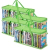 image:imageStock Your Home DVD Storage Bags Set of 2 Media Organizer Bag for DVDs CDs Blu Ray Disc Movie Cases VHS Box Video Game Disks Clear Plastic Holders with Carrying Handles and Zipper  BlackGreen