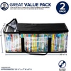 image:imageStock Your Home DVD Storage Bags Set of 2 Media Organizer Bag for DVDs CDs Blu Ray Disc Movie Cases VHS Box Video Game Disks Clear Plastic Holders with Carrying Handles and Zipper  BlackBlack