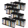 image:imageStock Your Home DVD Storage Bags Set of 2 Media Organizer Bag for DVDs CDs Blu Ray Disc Movie Cases VHS Box Video Game Disks Clear Plastic Holders with Carrying Handles and Zipper  BlackBlack