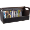 image:imageStock Your Home DVD Storage Box Movie Shelf Organizer for BluRay Video Game Cases CDs VHS Tape Display Stand Disc Holder Can Store Up to 28 DVDs Faux Leather BlackGrayEspresso