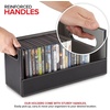 image:imageStock Your Home DVD Storage Box Movie Shelf Organizer for BluRay Video Game Cases CDs VHS Tape Display Stand Disc Holder Can Store Up to 28 DVDs Faux Leather BlackBlack