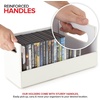 image:imageStock Your Home DVD Storage Box Movie Shelf Organizer for BluRay Video Game Cases CDs VHS Tape Display Stand Disc Holder Can Store Up to 28 DVDs Faux Leather BlackWhite