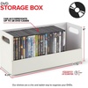 image:imageStock Your Home DVD Storage Box Movie Shelf Organizer for BluRay Video Game Cases CDs VHS Tape Display Stand Disc Holder Can Store Up to 28 DVDs Faux Leather BlackWhite