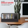 image:imageStock Your Home DVD Storage Box Movie Shelf Organizer for BluRay Video Game Cases CDs VHS Tape Display Stand Disc Holder Can Store Up to 28 DVDs Faux Leather BlackBlack