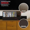 image:imageStock Your Home DVD Storage Box Movie Shelf Organizer for BluRay Video Game Cases CDs VHS Tape Display Stand Disc Holder Can Store Up to 28 DVDs Faux Leather BlackGrayEspresso