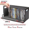 image:imageStock Your Home DVD Storage Box Movie Shelf Organizer for BluRay Video Game Cases CDs VHS Tape Display Stand Disc Holder Can Store Up to 28 DVDs Faux Leather BlackBlack