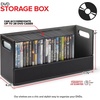 image:imageStock Your Home DVD Storage Box Movie Shelf Organizer for BluRay Video Game Cases CDs VHS Tape Display Stand Disc Holder Can Store Up to 28 DVDs Faux Leather BlackBlack