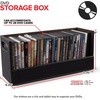 image:imageStock Your Home DVD Storage Box Movie Shelf Organizer for BluRay Video Game Cases CDs VHS Tape Display Stand Disc Holder Can Store Up to 28 DVDs Faux Leather BlackGrayEspresso