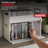 image:imageStock Your Home DVD Storage Box Movie Shelf Organizer for BluRay Video Game Cases CDs VHS Tape Display Stand Disc Holder Can Store Up to 28 DVDs Faux Leather BlackWhite