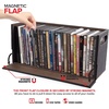 image:imageStock Your Home DVD Storage Box Movie Shelf Organizer for BluRay Video Game Cases CDs VHS Tape Display Stand Disc Holder Can Store Up to 28 DVDs Faux Leather BlackGrayEspresso