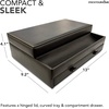 image:imageStock Your Home Mens Valet Tray Mens Jewelry Box Night Stand Organizers and Storage Bedside Table Organizer Watch Box for Dresser Faux Leather Black amp BeigeBlack  Beige