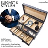 image:imageStock Your Home Mens Valet Tray Mens Jewelry Box Night Stand Organizers and Storage Bedside Table Organizer Watch Box for Dresser Faux Leather Black amp BeigeBlack  Beige