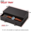 image:imageStock Your Home Mens Valet Tray Mens Jewelry Box Night Stand Organizers and Storage Bedside Table Organizer Watch Box for Dresser Faux Leather Black amp BeigeBlack  Gray