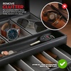 image:imageStock Your Home Mens Valet Tray Mens Jewelry Box Night Stand Organizers and Storage Bedside Table Organizer Watch Box for Dresser Faux Leather Black amp BeigeBlack  Gray