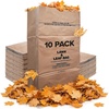 image:image30 Gallon Kraft Lawn and Leaf Bags 10 Pack EcoFriendly Heavy Duty Large Paper Trash Bags Tear Resistant Yard Waste Bags for Grass Clippings Wet and Dry Leaves Weeds Twigs10
