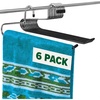 image:imageBlanket Hangers Set of 6 Heavy Duty Stainless Steel Hanger with Black Vinyl Nonslip Coating  Great for Closet Storage of Quilts Comforters Bedding Table Cloths Towels Rugs and Sleeping Bags6 Pack